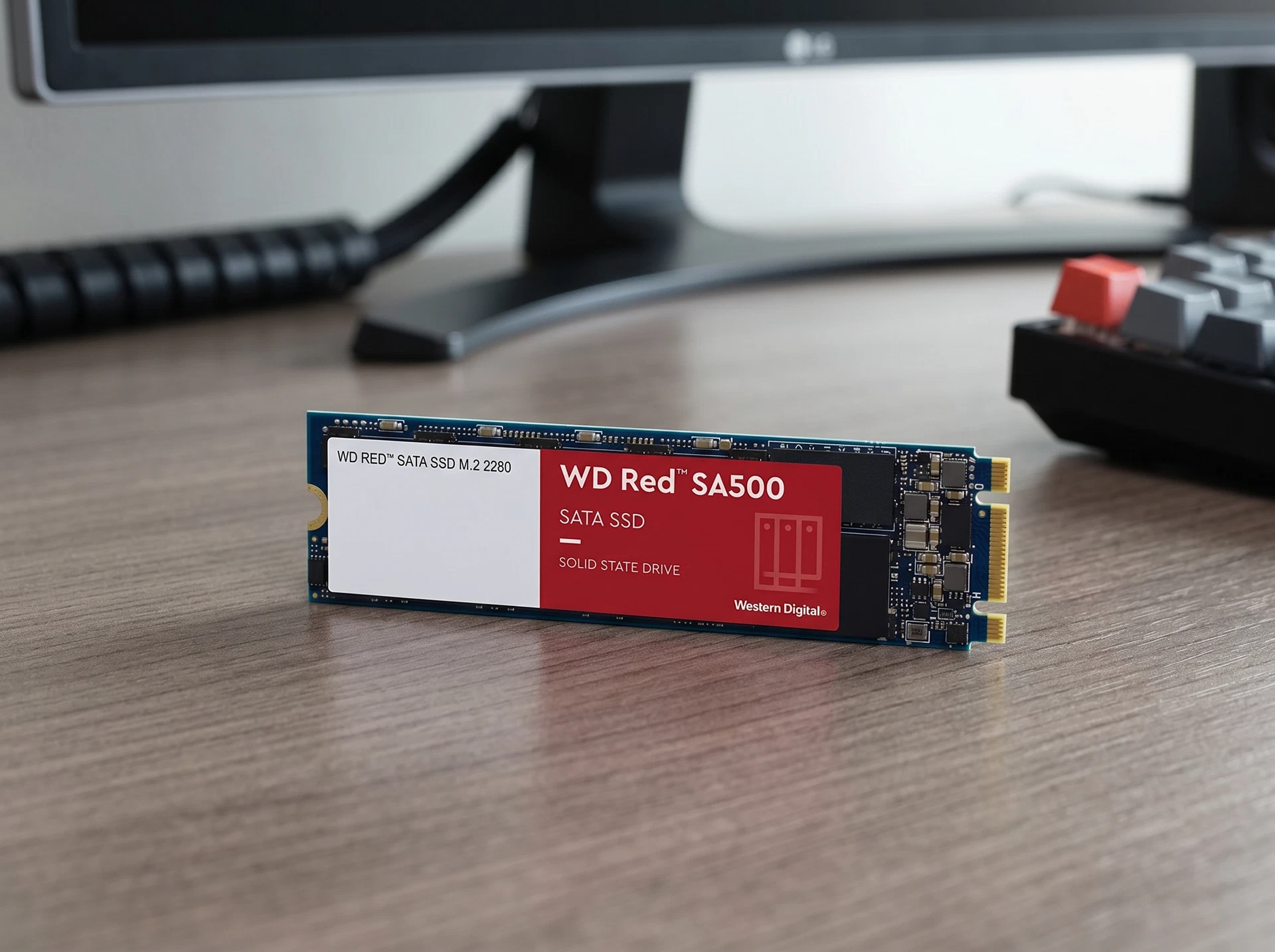 SSD накопитель Western Digital WD Red 2ТБ, M.2 2280, SATA III, [WDS200T1R0B] - фото в интерьере