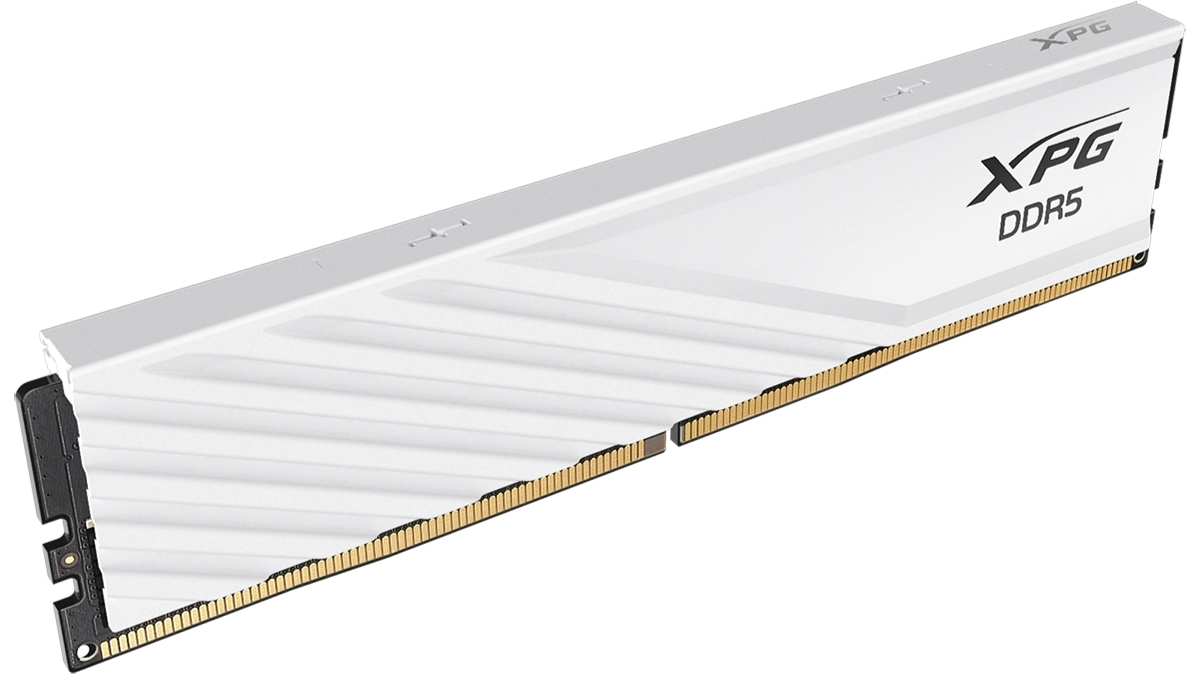ADATA XPG Lancer Blade DDR5 белый радиатор &mdash; низкий профиль 33,8 мм, вид сбоку