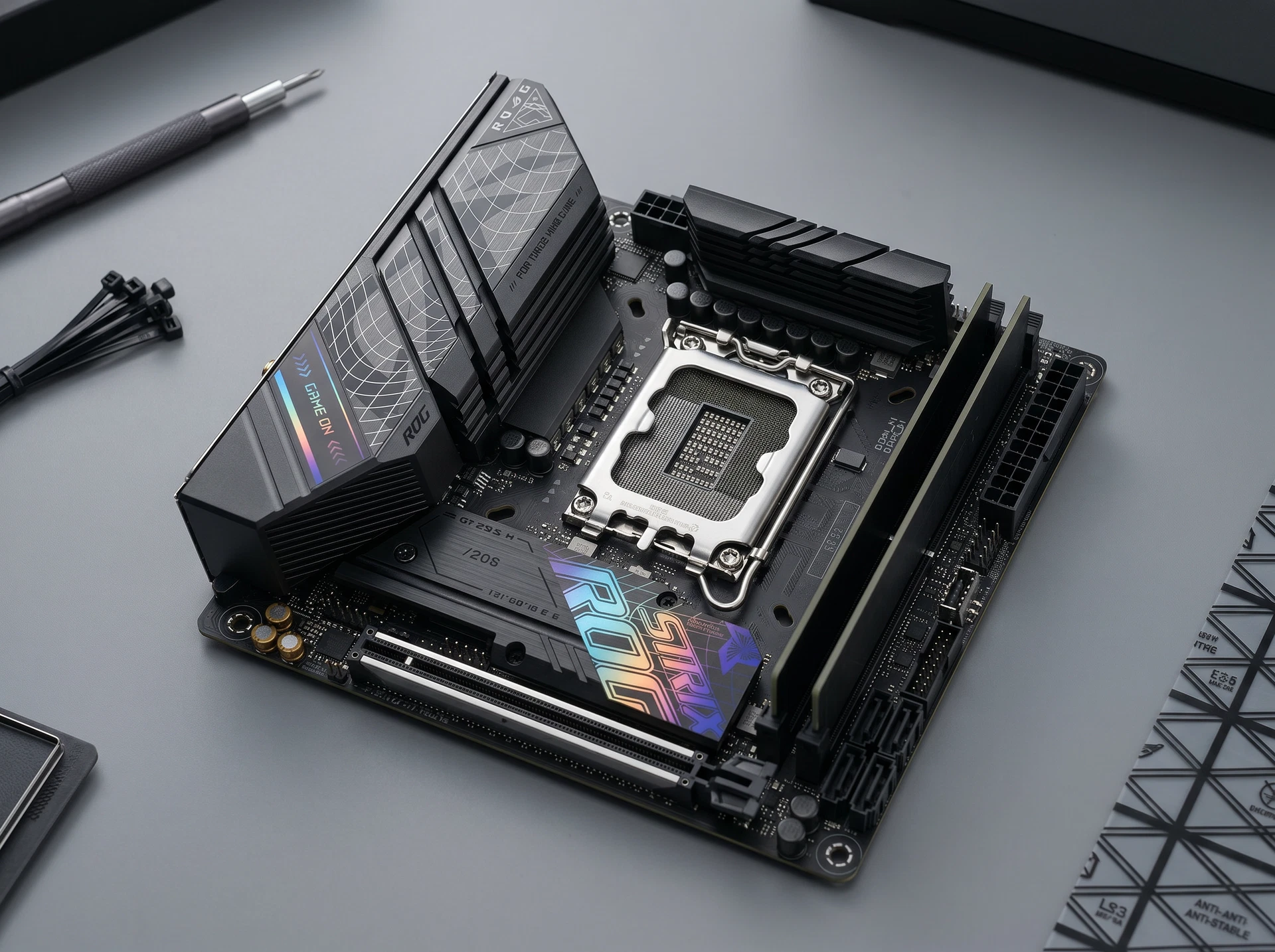 Материнская плата Asus Rog Strix B760-i Gaming Wifi, Socket LGA 1700, Intel B760, mini-ITX, RTL [90MB1D90-M1EAY0] - фото в интерьере