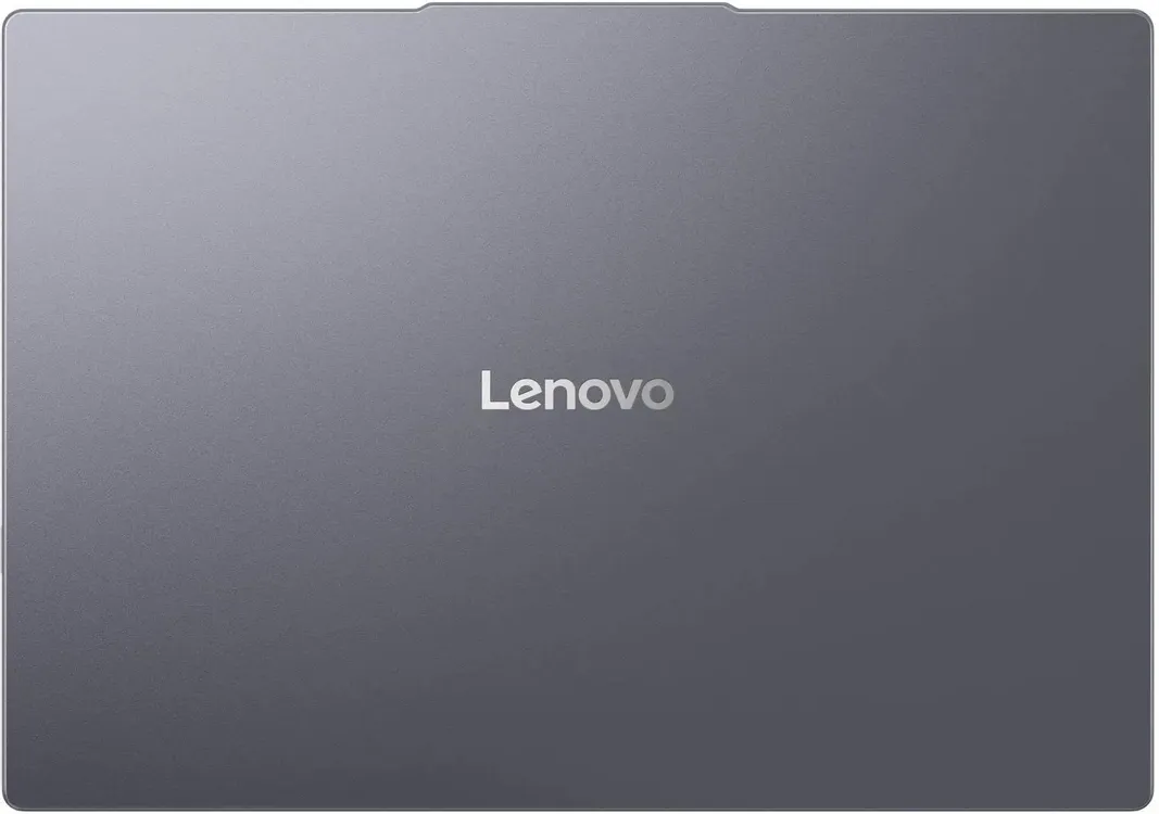 Lenovo IdeaPad Slim 3 16IRH10 вид сзади — алюминиевый корпус с логотипом Lenovo, качество сборки