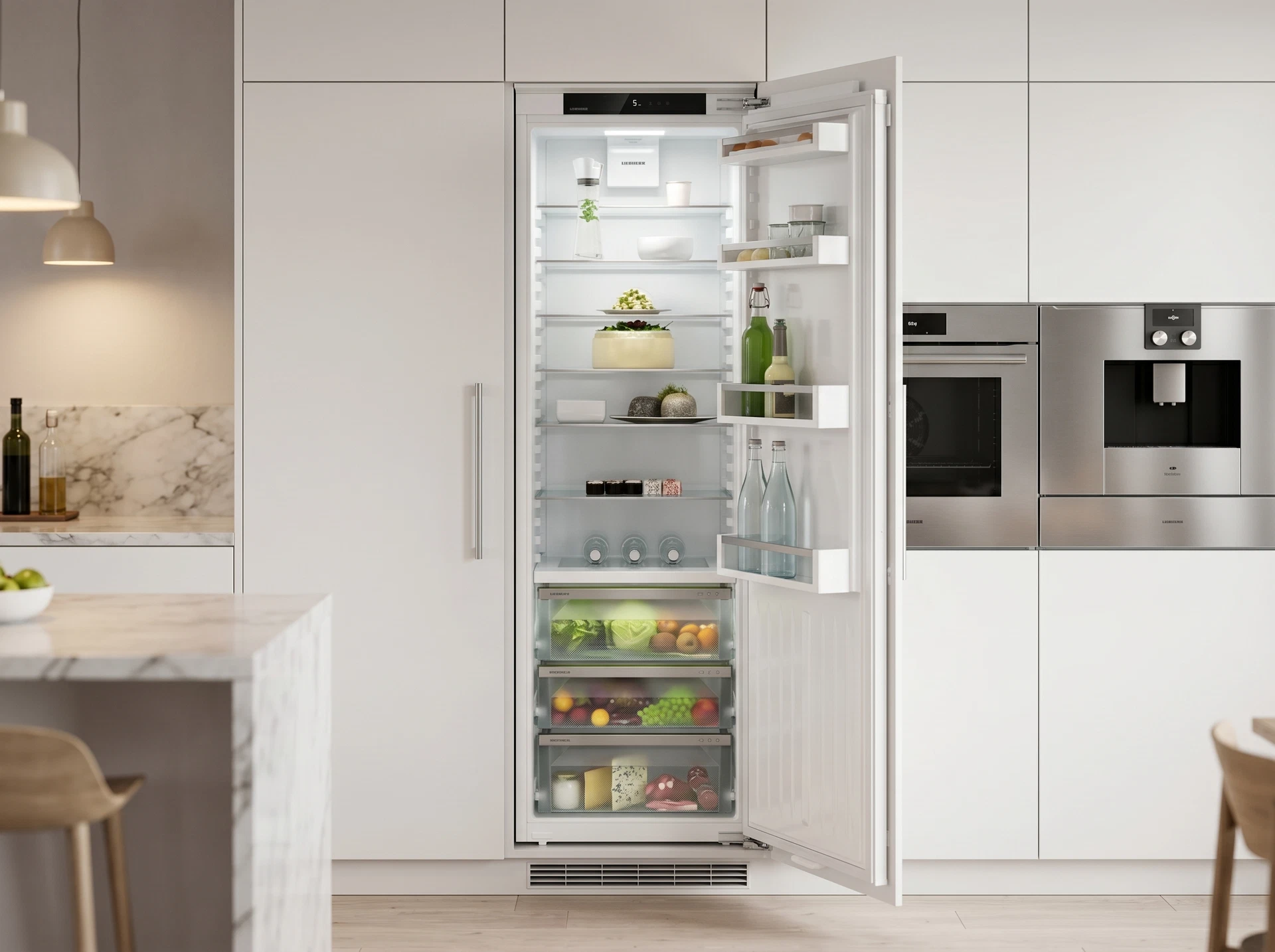 Встраиваемый холодильник Liebherr IRBSD 5120 белый - фото в интерьере