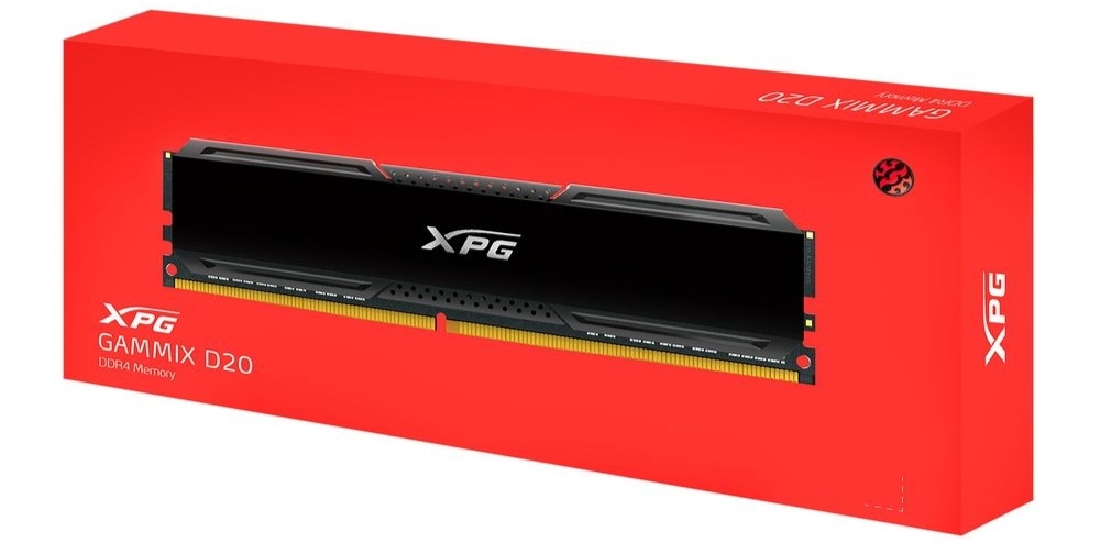 ADATA Gammix AX4U32008G16A-CBK20 установка в слот DIMM материнской платы DDR4