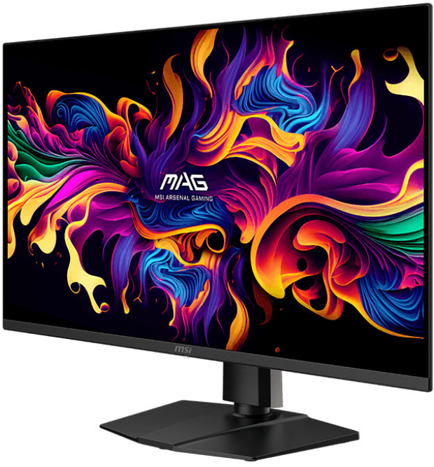 MSI MAG 322UP боковой профиль монитора — тонкий корпус и угол наклона на подставке
