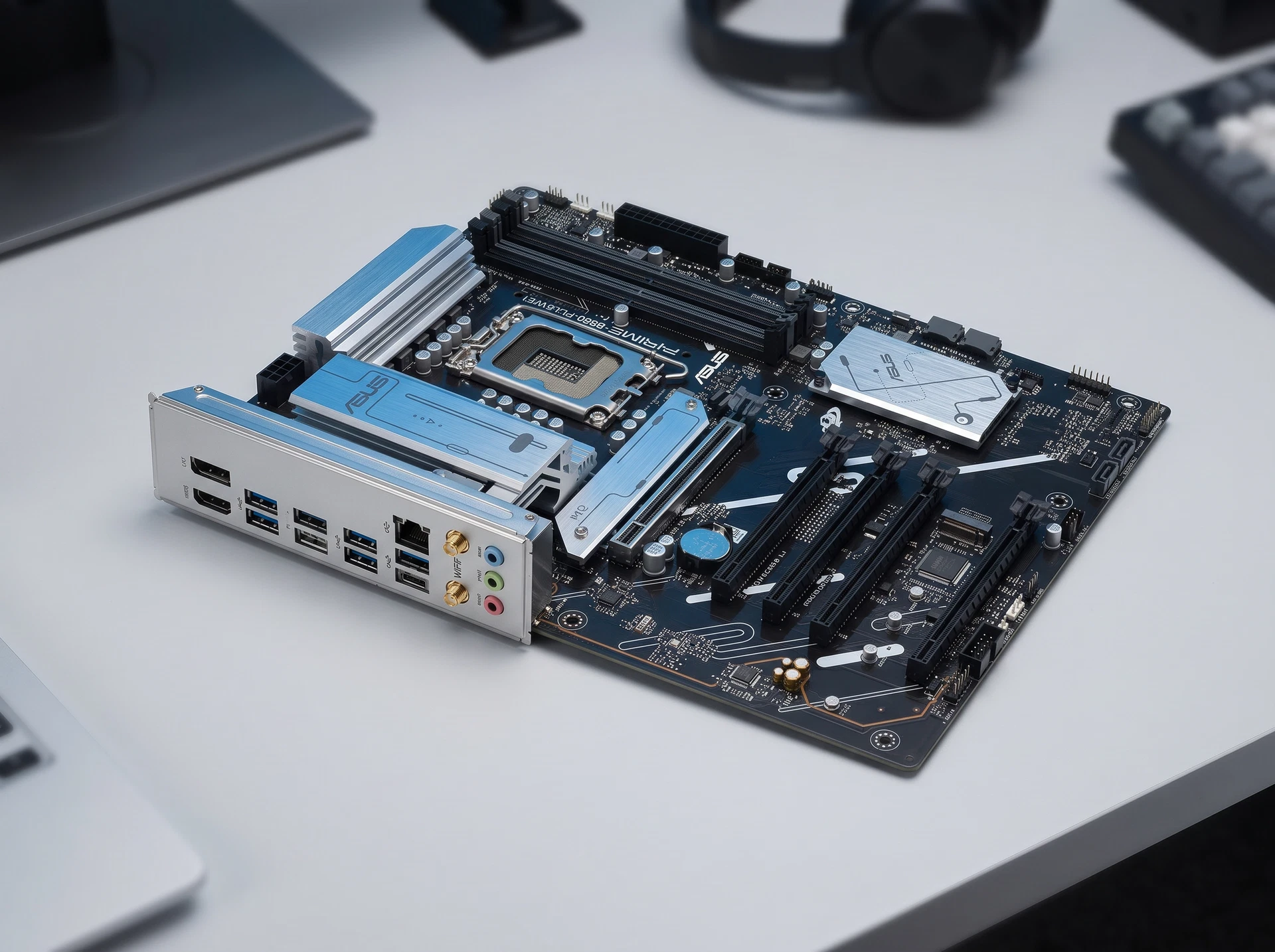 Материнская плата Asus Prime B860-plus Wifi, Socket LGA 1851, Intel B860, ATX, RTL [90MB1K50-M0EAY0] - фото в интерьере