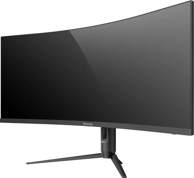 Hisense 34G6Q-PRO боковой профиль изогнутого монитора на эргономичной подставке
