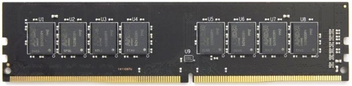 AMD Radeon R7 Performance R7416G2133U2S-U модуль DDR4 16 ГБ вид сверху микросхемы и контакты