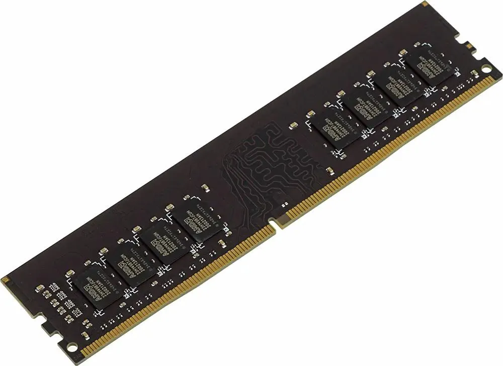 AMD Radeon R7 Performance R7416G2400U2S-UO — разводка платы и электронные компоненты, вид под углом
