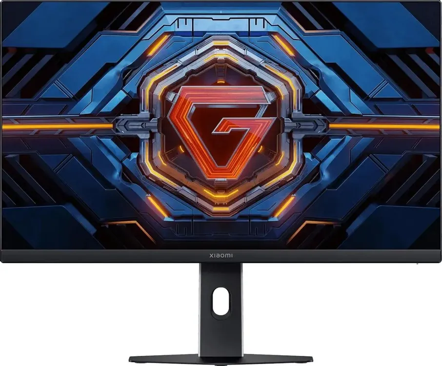 Xiaomi Gaming Monitor G24i 2026 вид спереди на регулируемой подставке