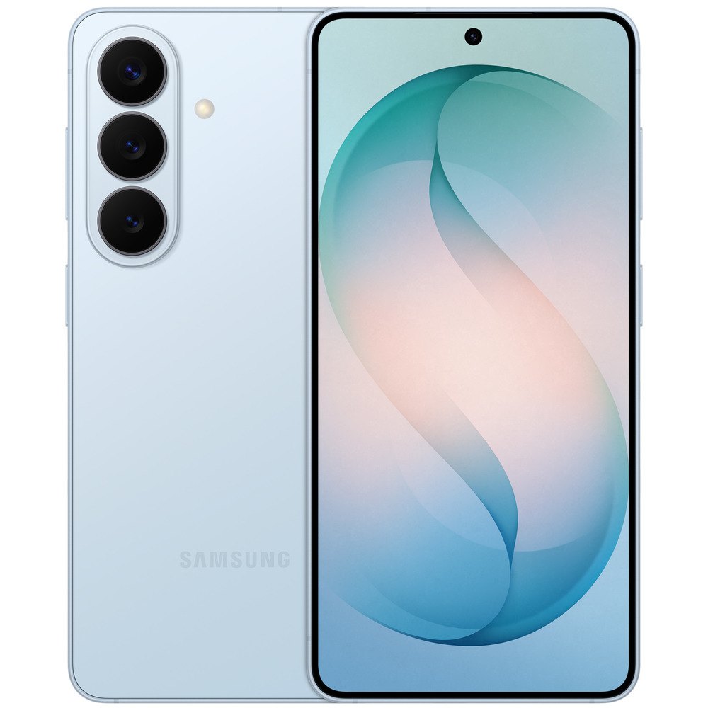 Samsung Galaxy S26 12/512GB голубой — вид спереди, экран Dynamic AMOLED 2X