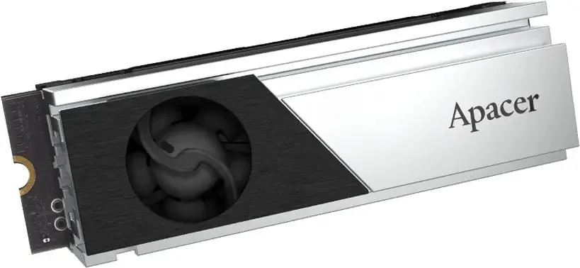 Apacer AS2280F4 боковой профиль с алюминиевым радиатором охлаждения