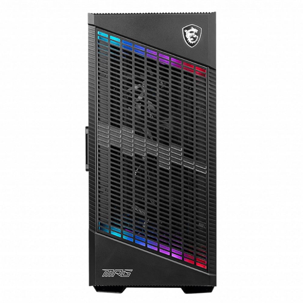 MSI MPG VELOX 100P AIRFLOW вид сбоку решётка вентиляции RGB подсветка логотип MSI