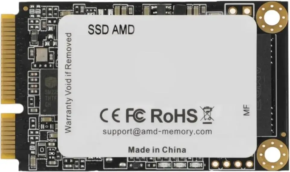 AMD Radeon R3MS0512G5 SSD mSATA 512 ГБ вид сверху