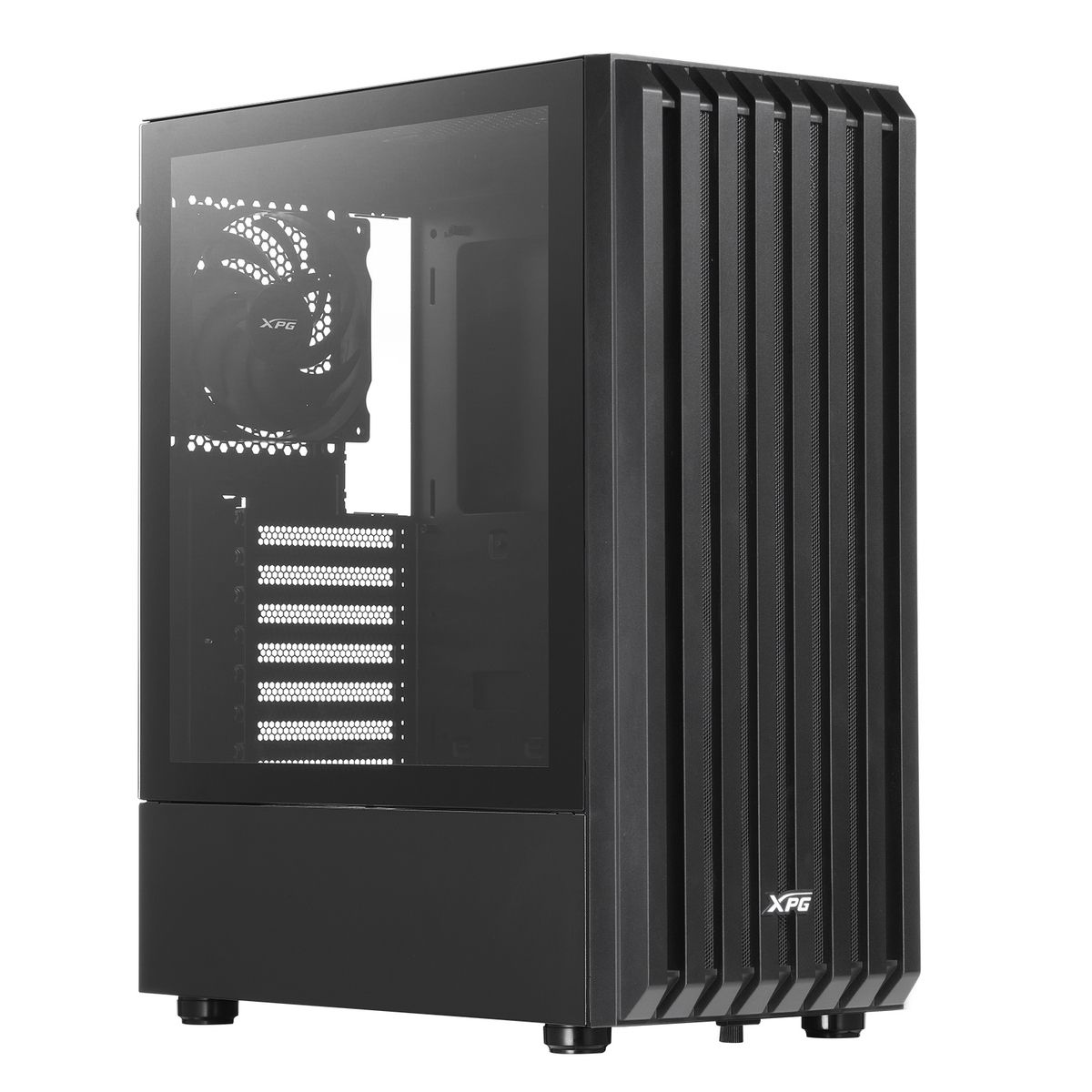 ADATA XPG VALOR STORM корпус Mid-Tower вид спереди-сбоку с закалённым стеклом
