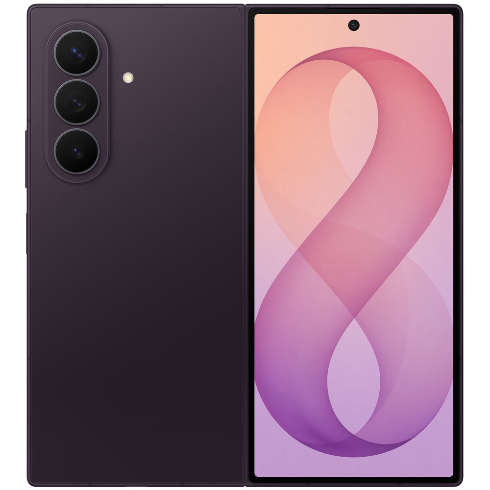 Samsung Galaxy Z Fold8 Ultra фиолетовый — боковой профиль, толщина 4.1 мм разложен