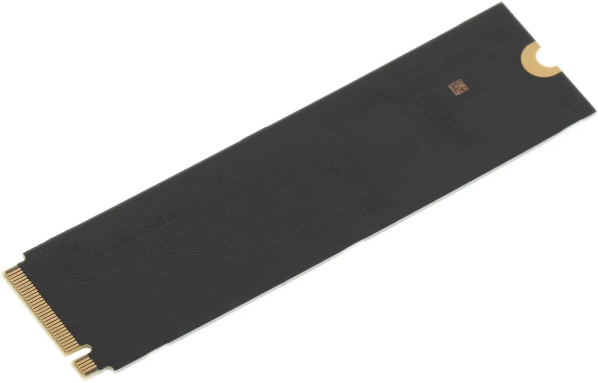 Western Digital WD Black 1TB M.2 NVMe PCIe 4.0 вид в перспективе чёрный корпус золотистые разъёмы