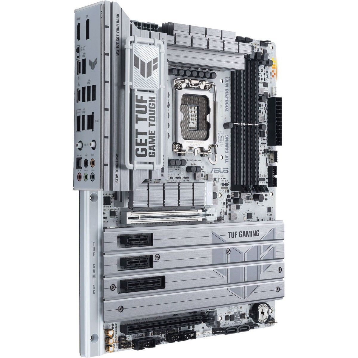 ASUS TUF Gaming Z890-Pro WiFi — задняя панель с Thunderbolt 4, USB 3.2 Gen 2 и DisplayPort