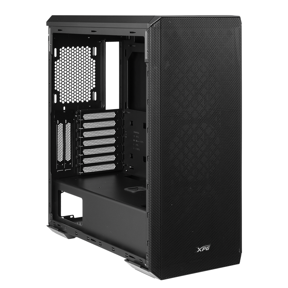 ADATA XPG DEFENDER BKCWW внутреннее устройство слоты расширения кабельный менеджмент монтажные отверстия