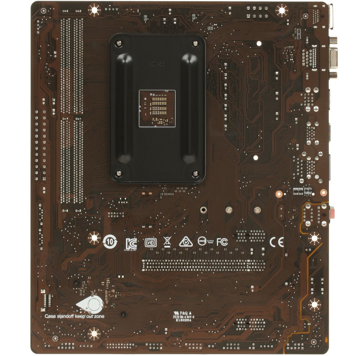 MSI A520M Pro — сокет AM4 крупным планом, слоты DDR4 и сертификационные логотипы
