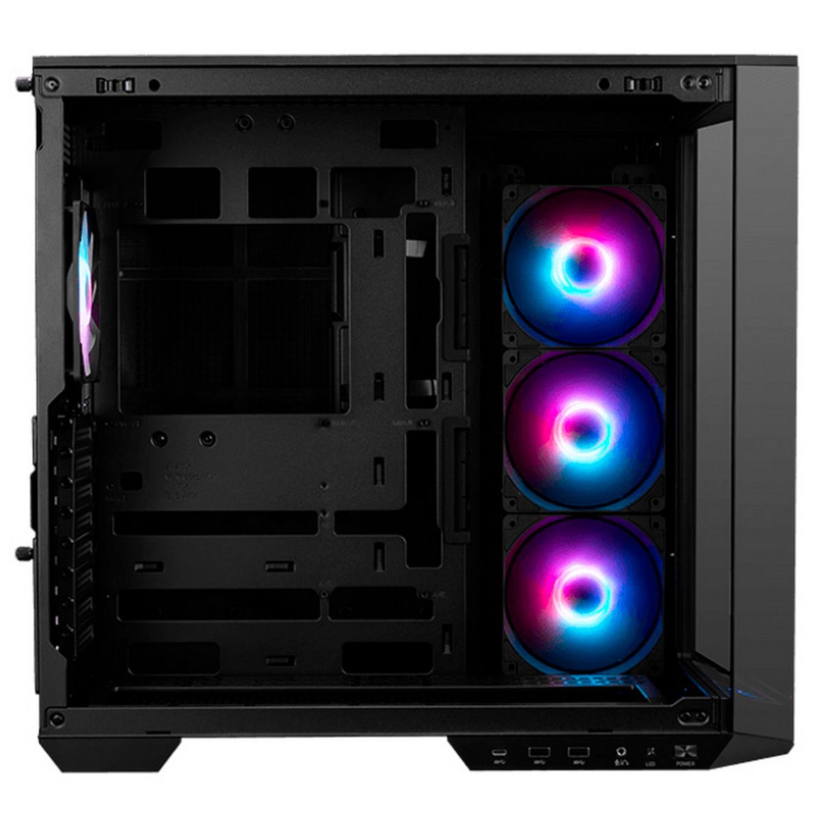 MSI MAG PANO 100R PZ открытый корпус с материнской платой и кабель-менеджментом