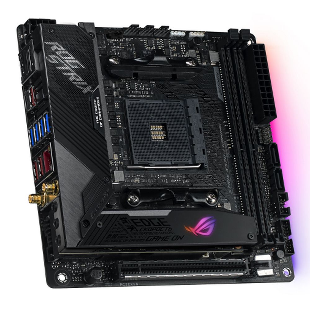 ASUS ROG Strix X570-I Gaming задняя панель разъёмы USB HDMI DisplayPort