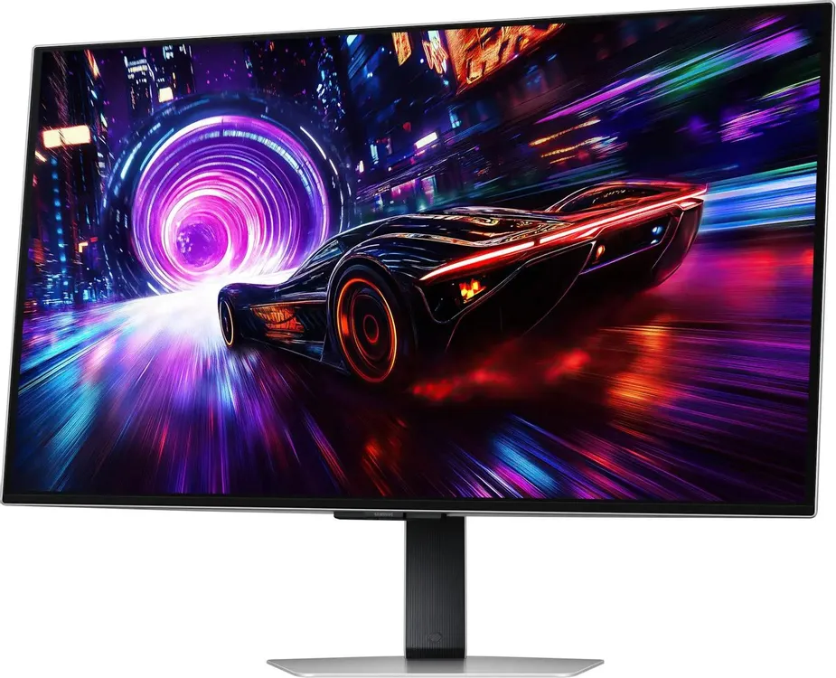 Samsung Odyssey LS32FG812SIXCI вид под углом, глубокий чёрный и насыщенные цвета OLED