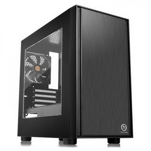 Thermaltake Versa H17 вид сбоку закрытая панель верхняя панель управления минималистичный дизайн