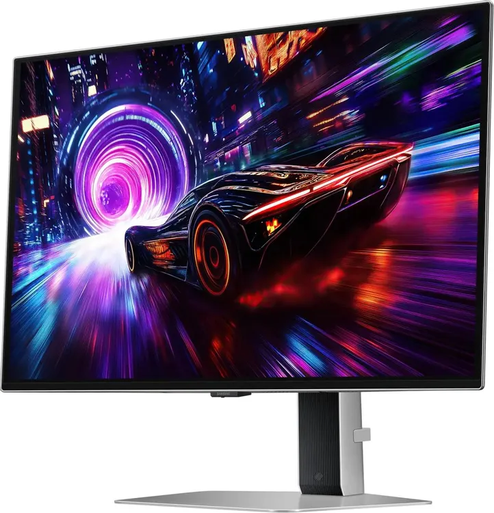 Samsung Odyssey S27FG812SIXCI вид сбоку — насыщенные цвета OLED при широком угле обзора