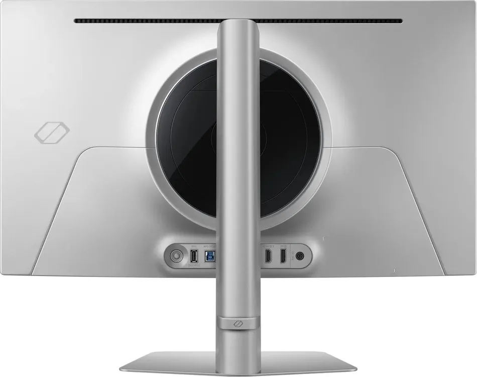 Samsung Odyssey S27FG812SIXCI вид сзади — порты HDMI 2.1, DisplayPort 1.4, USB и аудиовыход