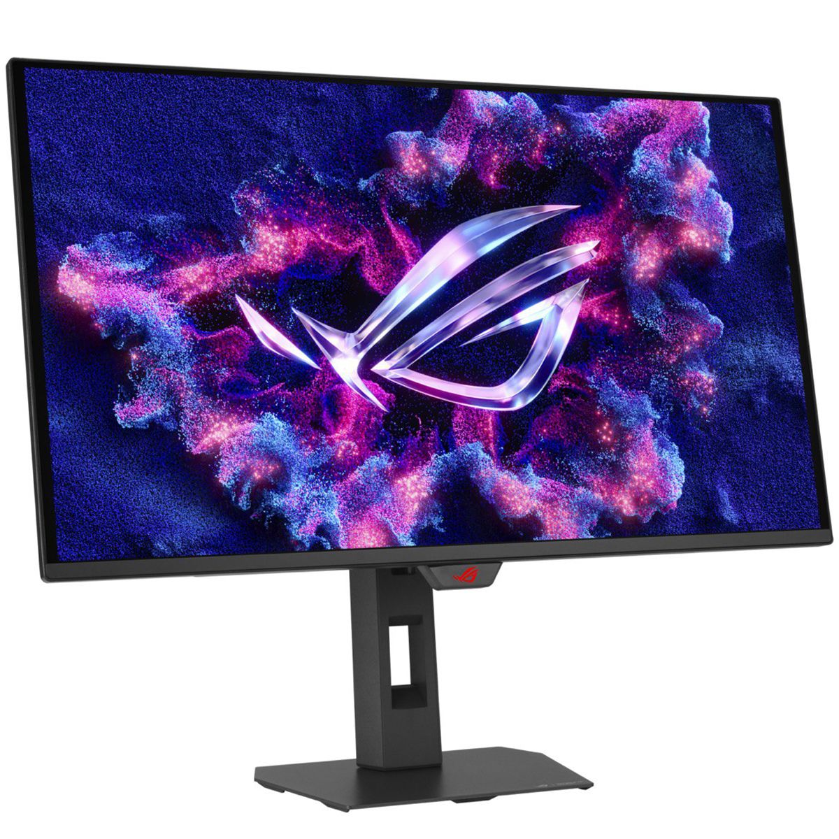 ASUS XG27AQDMES игровой монитор QD-OLED 27 дюймов вид спереди на подставке с регулировкой высоты