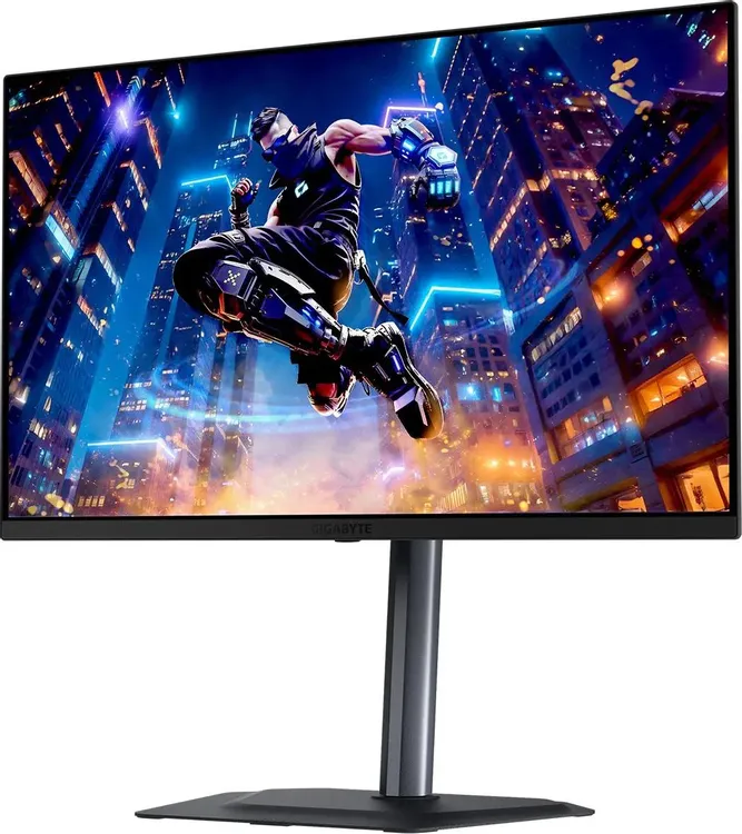 Gigabyte MO27Q3 EK углы обзора &mdash; QD-OLED панель с игровой сценой