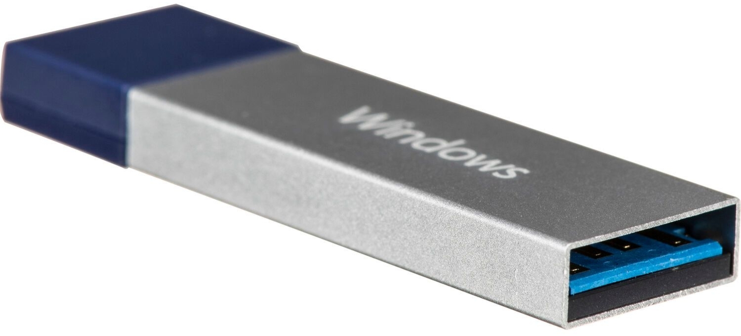 Microsoft Windows 11 Professional USB-носитель металлический корпус синий колпачок USB 3.0