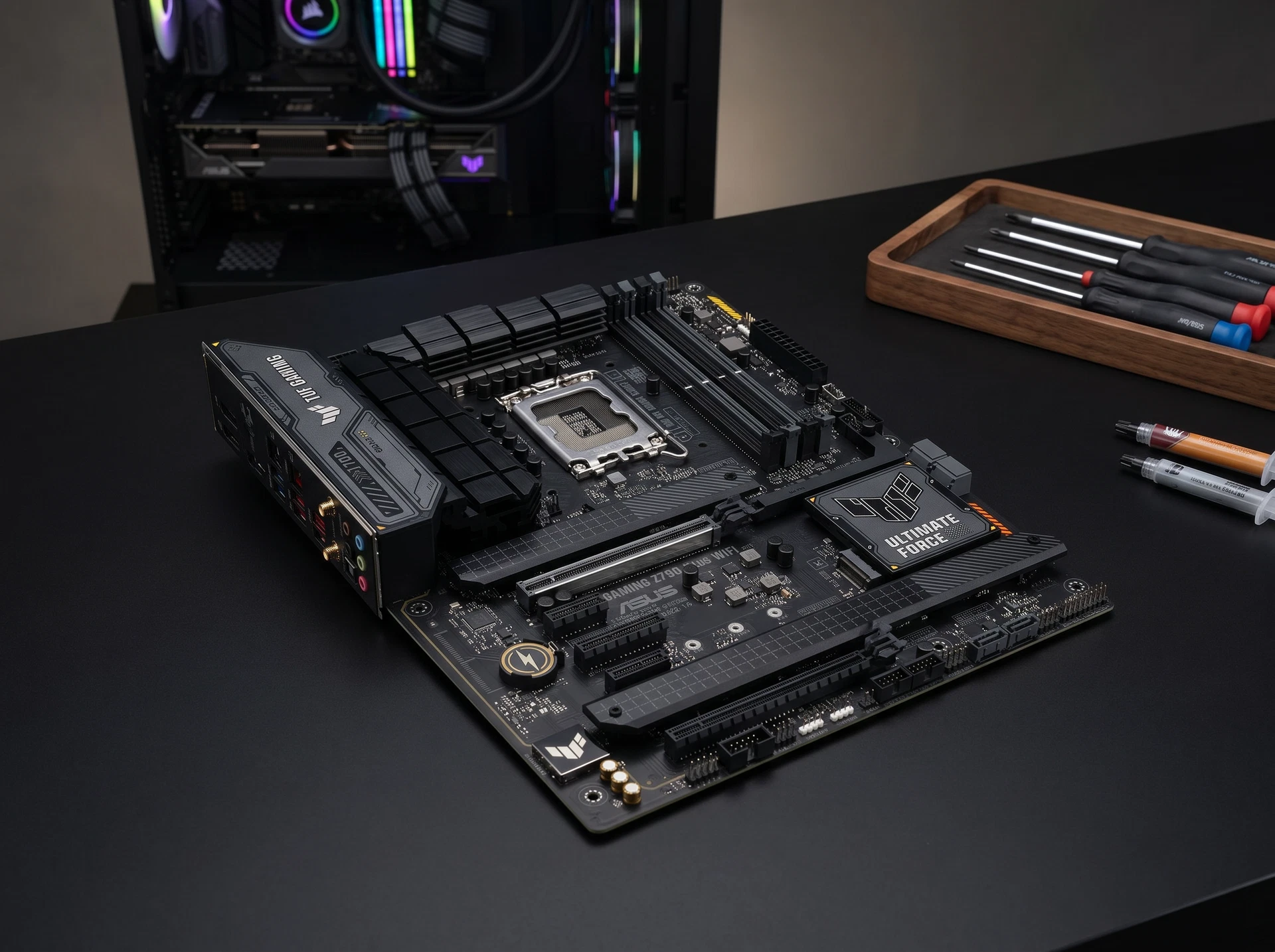 Материнская плата Asus TUF Gaming Z790-plus Wifi, Socket LGA 1700, Intel Z790, ATX, RTL [90MB1D80-M1EAY0] - фото в интерьере