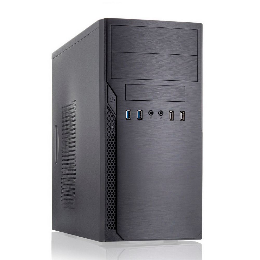 FoxLine FL-628-FZ450R-U32 черный Mini-Tower фронтальная панель с USB-портами и аудиоразъемами