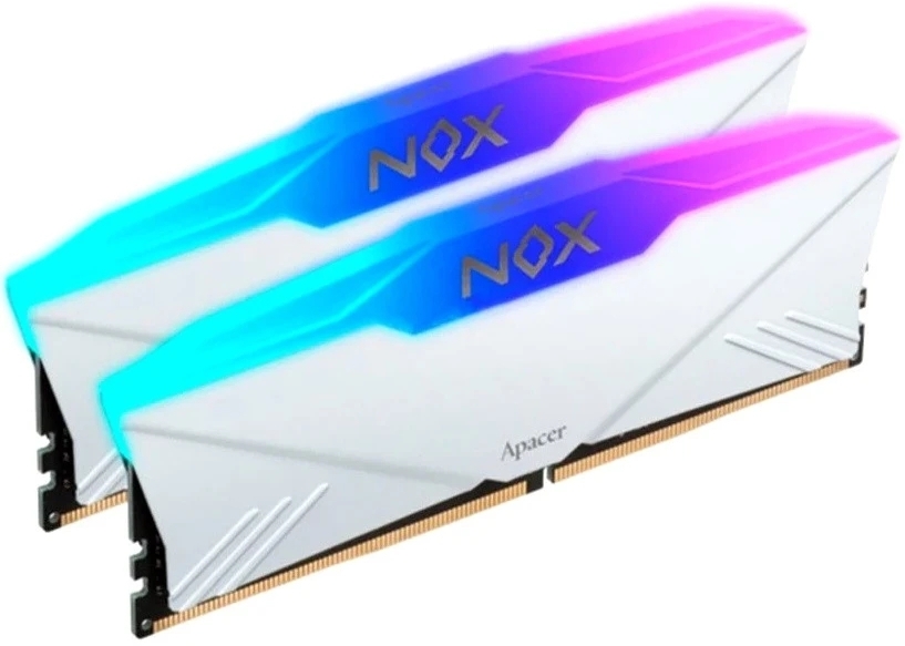 Apacer Nox AH4U32G36C25YNWAA-2 RGB-подсветка белый радиатор 3D вид дизайн