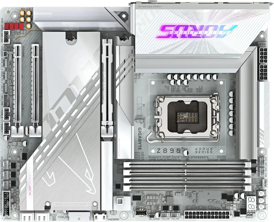 Gigabyte Z890 Aorus Pro Ice задняя панель портов Thunderbolt 4 USB и RJ-45