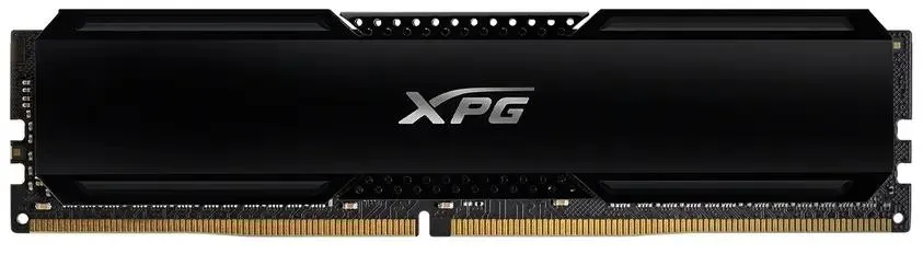 ADATA Gammix AX4U36008G18I-CBK20 DDR4 8ГБ 3600 МГц DIMM — вид спереди с чёрным радиатором
