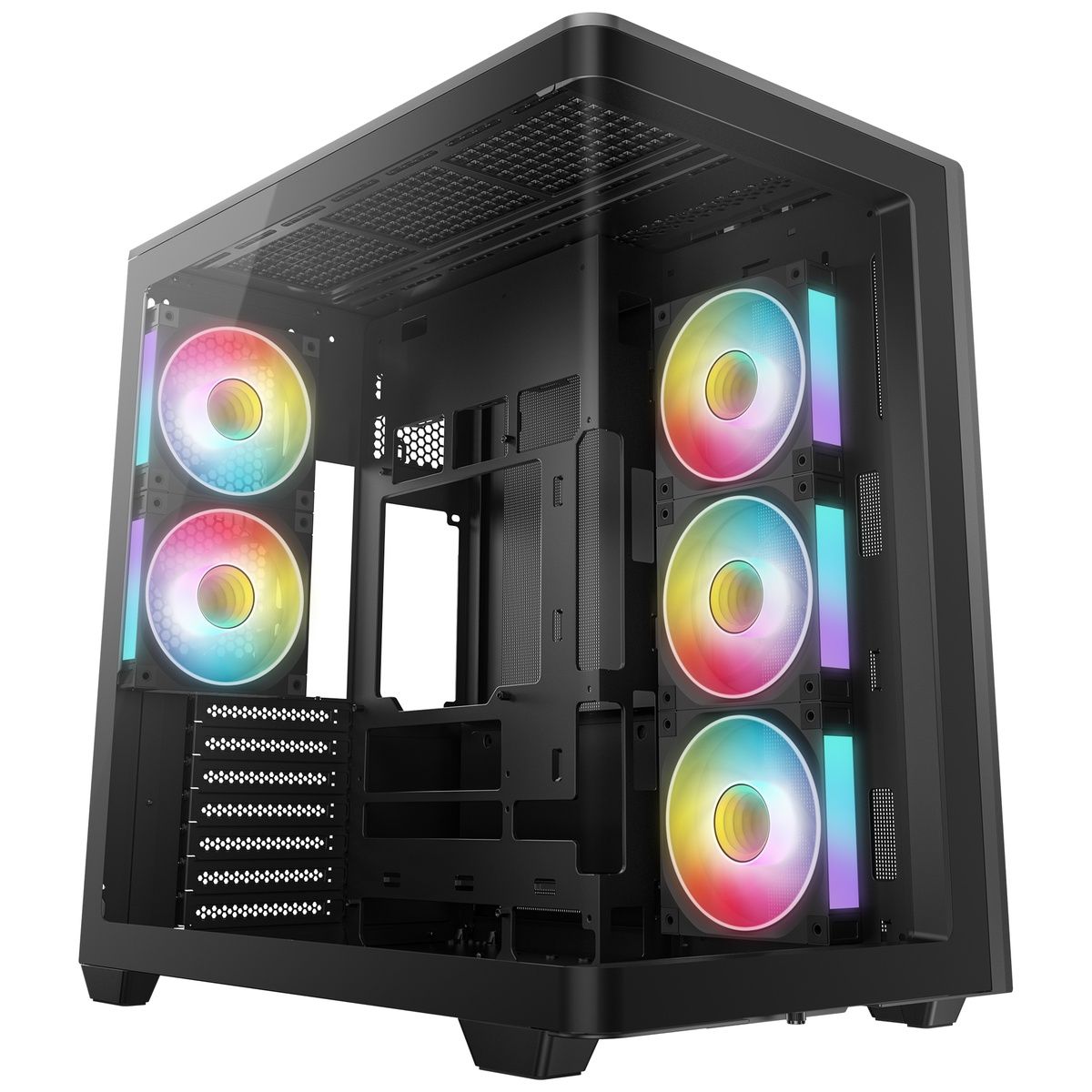 DeepCool CG590U 5F корпус Mid-Tower фронтальная ARGB-подсветка пять вентиляторов стеклянная панель