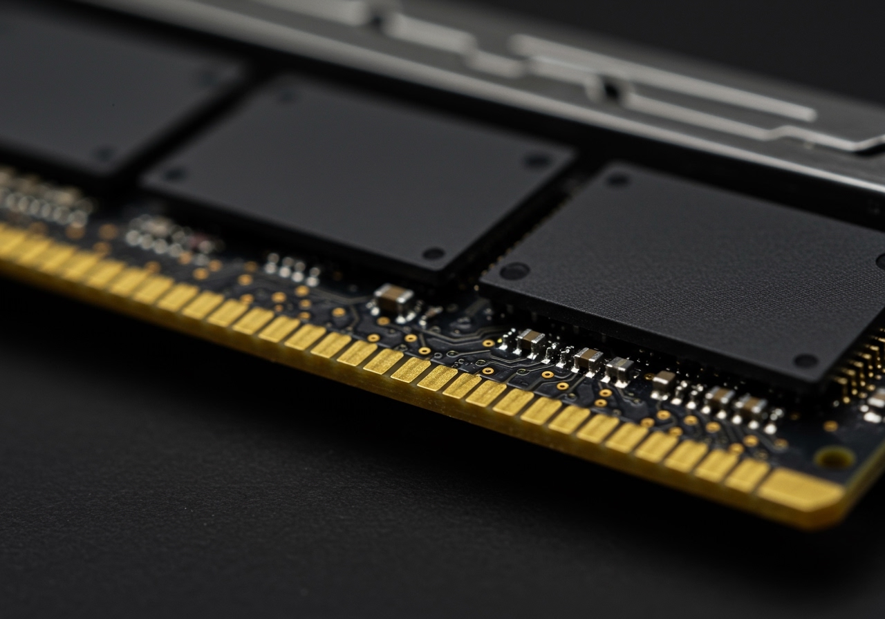 ADATA AD5U480032G-S DDR5 32 ГБ — конструкция модуля без радиатора, компоненты на плате
