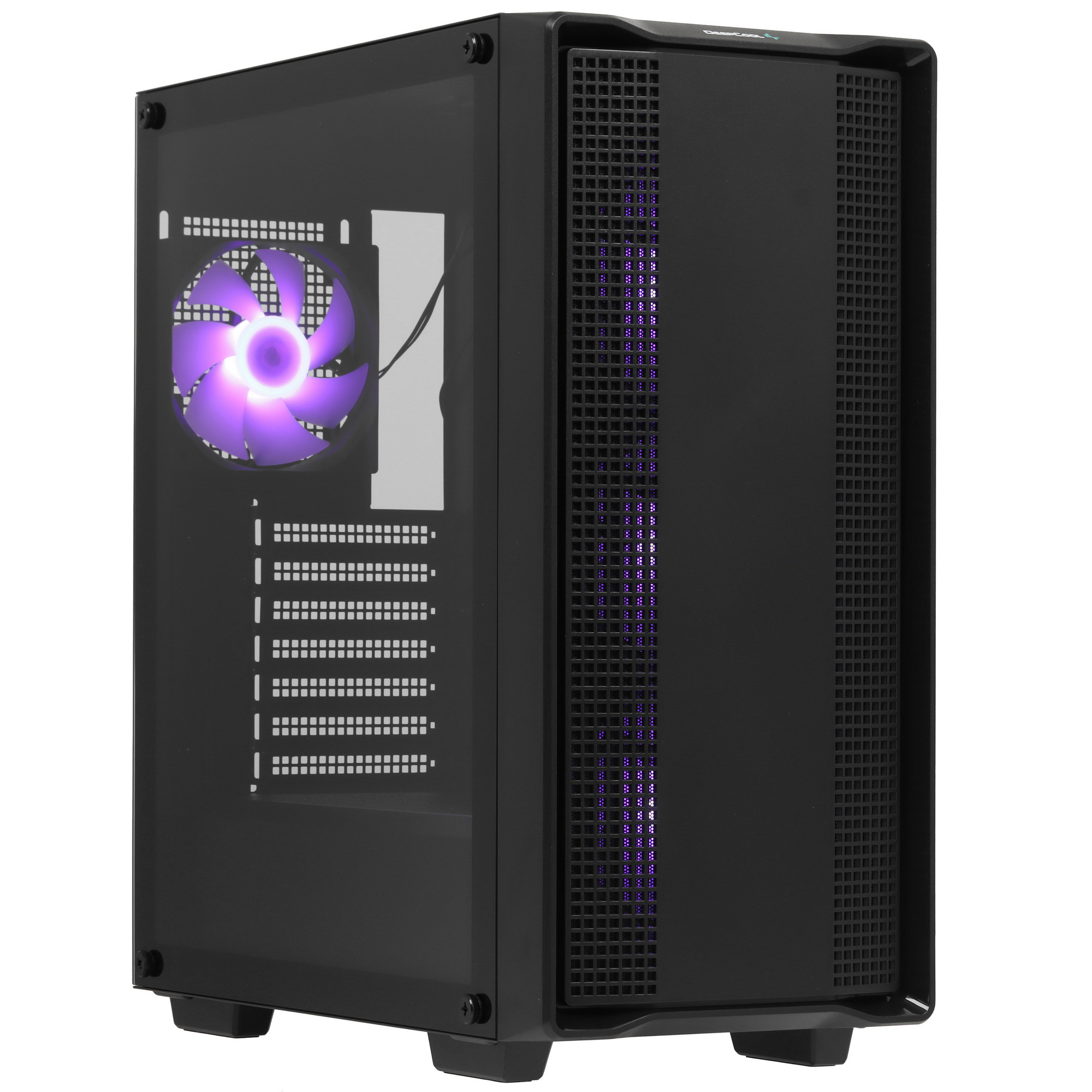 DeepCool CC560 ARGB V2 черный Mid-Tower корпус с закалённым стеклом вид спереди
