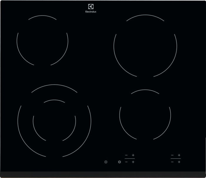 Electrolux EHF6241FOK индукционная варочная панель четыре конфорки сенсорное управление вид сверху