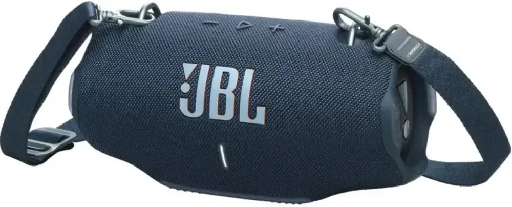 JBL Xtreme 4 Blue с плетёным ремнём через плечо — переноска и мобильность