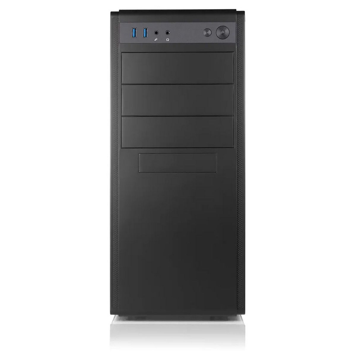 FoxLine FL-886-FZ500R-U32 вид спереди с отсеками для дисков и портами USB 3.0