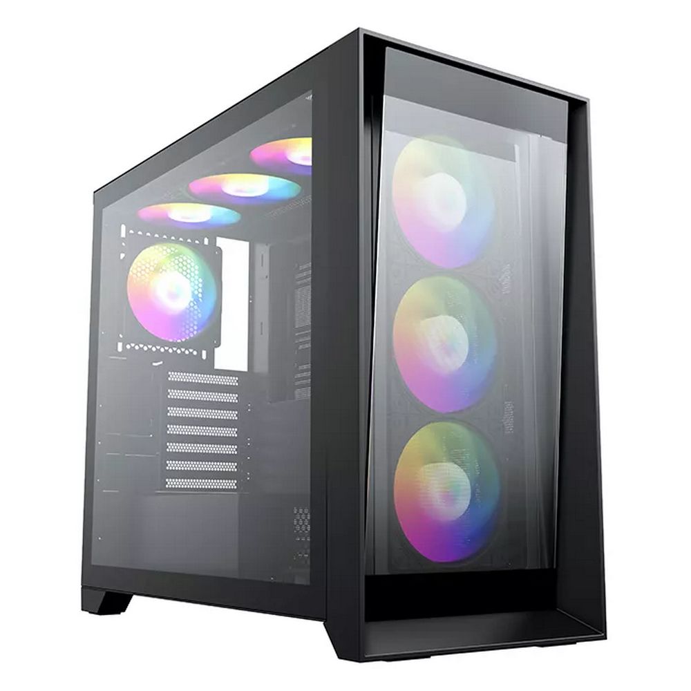 ACD Lagrange AH-TC1GC-000 угловой вид с открытой стеклянной панелью и ARGB-вентиляторами