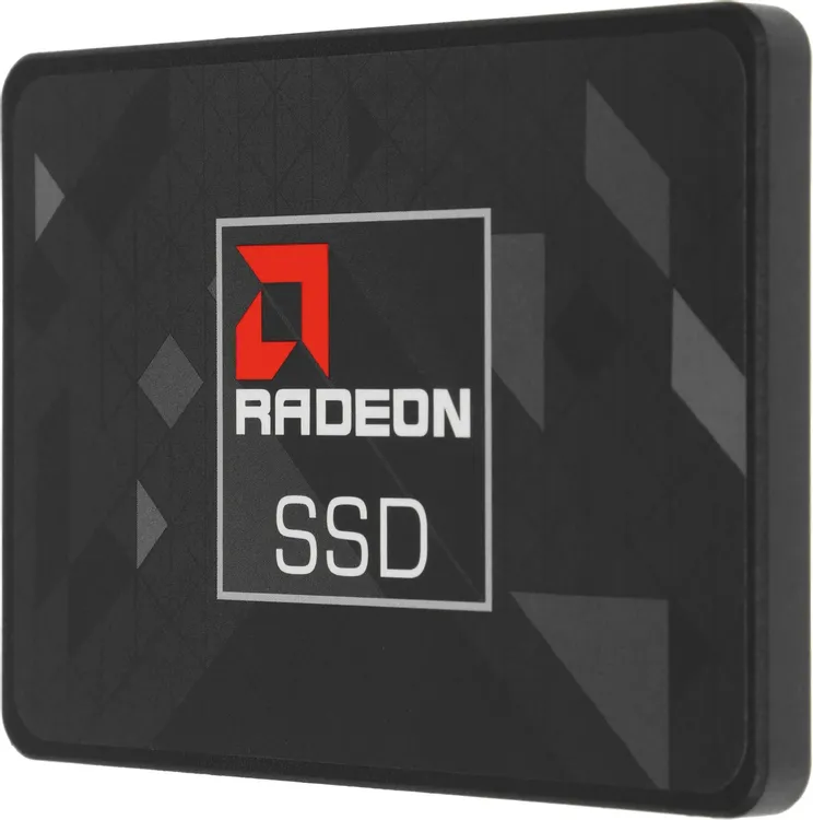 AMD Radeon R3 1ТБ SSD вид сбоку — компактный корпус толщиной 7 мм, форм-фактор 2.5 дюйма