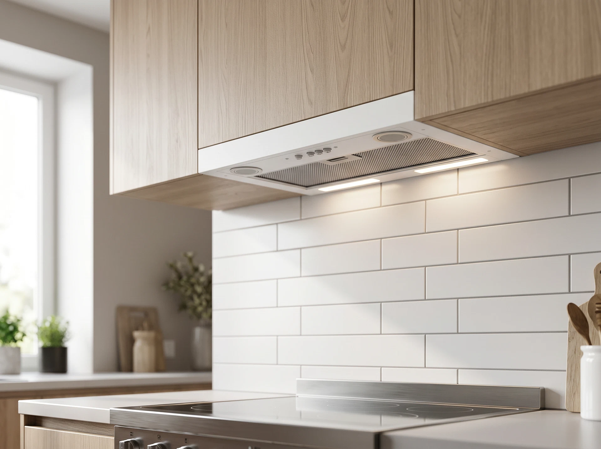 Встраиваемая вытяжка Elikor Flat 52П-650-К3Д белый - фото в интерьере