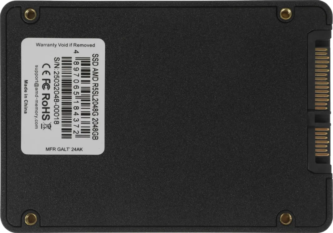 AMD Radeon R5 2ТБ SSD плата контроллера 3D NAND TLC крупный план