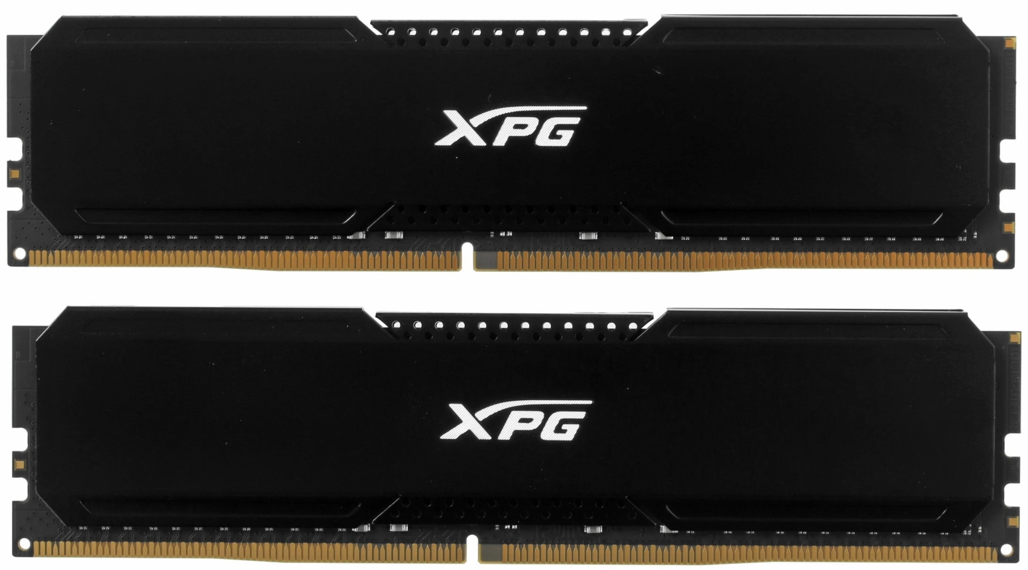 ADATA Gammix AX4U32008G16A-DCBK20 DDR4 модули с чёрным радиатором вид спереди