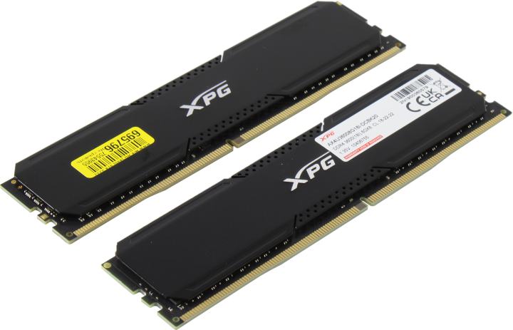 ADATA Gammix AX4U36008G18I-DCBK20 DDR4 два модуля 8 ГБ двухканальный комплект вид сверху