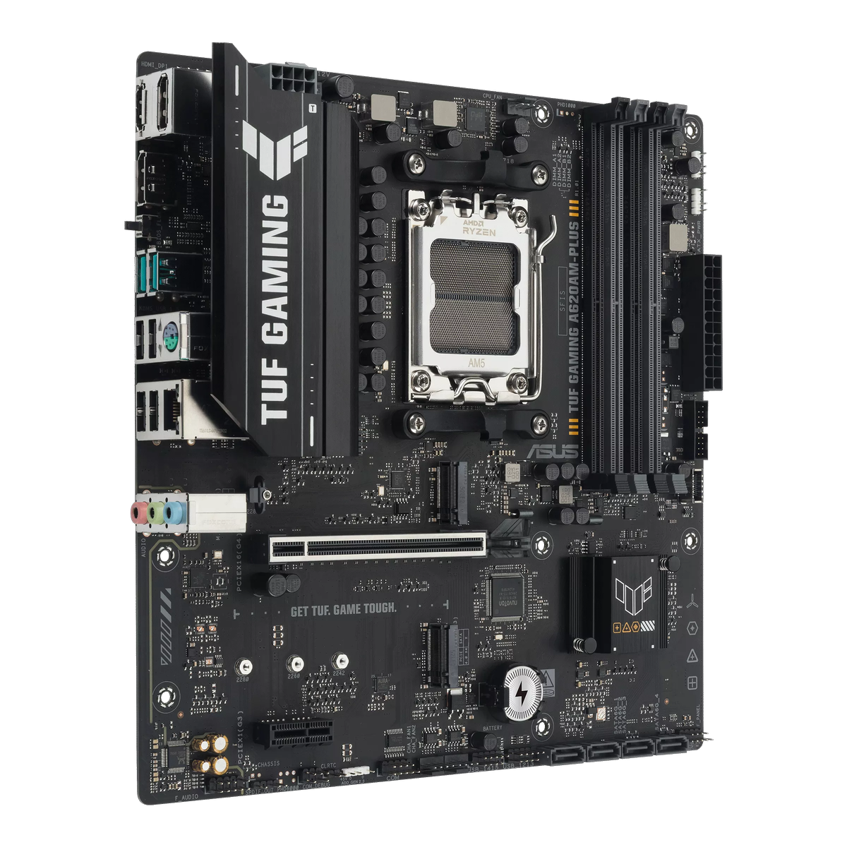 ASUS TUF Gaming A620AM-Plus задняя панель I/O порты DisplayPort HDMI USB 3.2 Gen 2 RJ-45