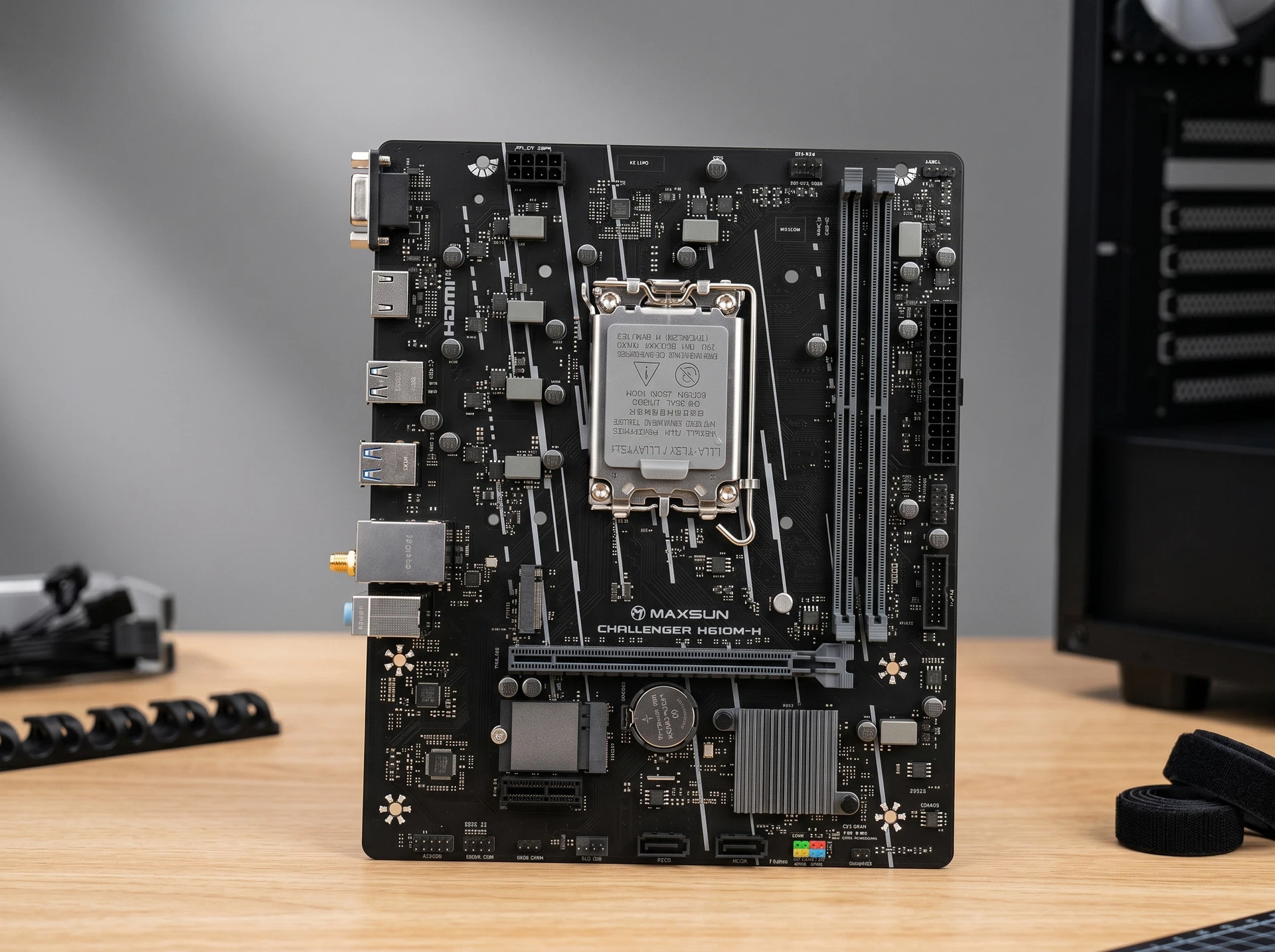 Материнская плата Maxsun Challenger H610M-H V1 WI-FI, Socket LGA 1700, Intel H610, mATX, RTL [6940709662359] - фото в интерьере